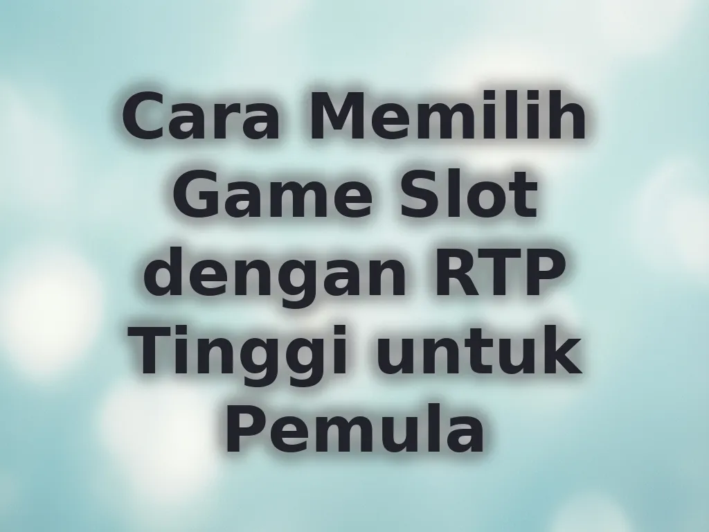 Cara Memilih Game Slot dengan RTP Tinggi untuk Pemula